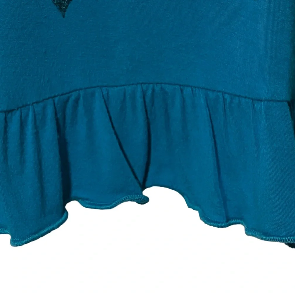 Teal Graphic Justice Top